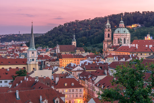 Prague Rooftops During Sunset