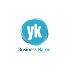 Initial Letter YK Logo Template Design