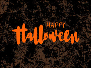 Happy Halloween vector lettering. Holiday calligraphy with for banner, poster, greeting card, invitation.