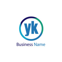 Initial Letter YK Logo Template Design
