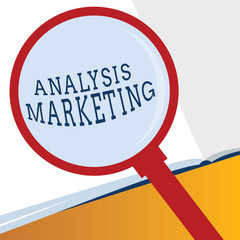 Word writing text Analysis Marketing. Business concept for Quantitative and qualitative assessment of a market.