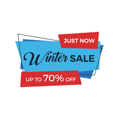 Winter Sale Banner. Up to 70% Off