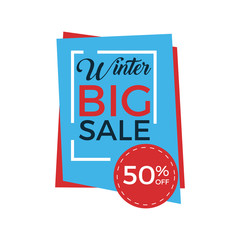 Winter Big Sale Banner. 50% Off