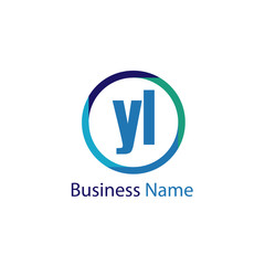 Fototapeta premium Initial Letter YL Logo Template Design