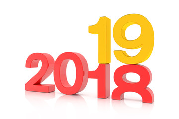 2018 - 2019 - Silvester, Neujahr, Countdown, Jahreszahlen