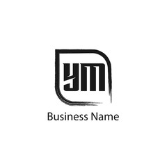 Initial Letter YM Logo Template Design