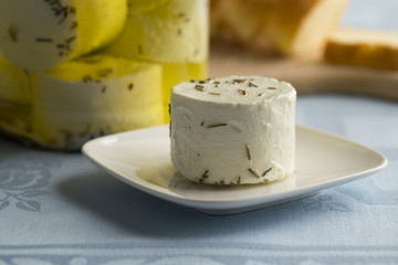  Preserved white organic Dutch goat cheese