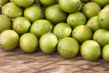 Fresh ripe peeled quenepa fruit - Melicoccus bijugatus