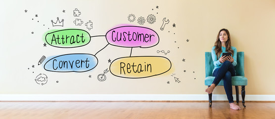 with young woman holding a tablet computer