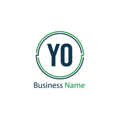 Initial Letter YO Logo Template Design