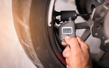Motorcycle tire pressure monitoring.