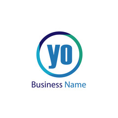 Obraz premium Initial Letter YO Logo Template Design
