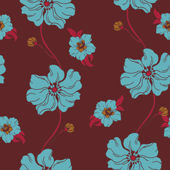 Beautiful seamless floral pattern background.