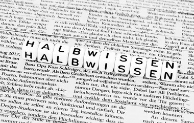 Fototapeta premium Halbwissen