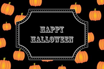 Retro card Happy Halloween. Banner for party and celebrations