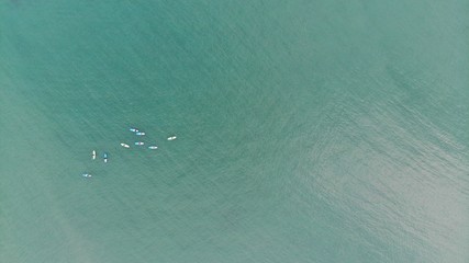canoeing in sea, surround by sea