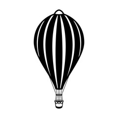Air balloon illustration on white background. Design element for logo, label, emblem, sign, poster.