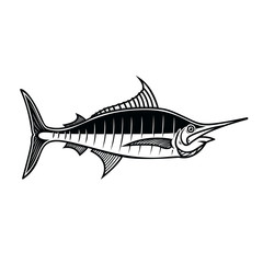 Swordfish. Design element for logo, label, emblem, sign, poster.