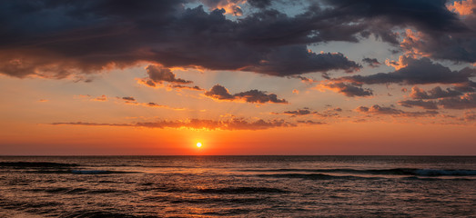 Beautiful sunrise over the sea