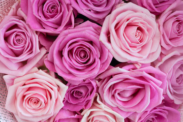 Fototapeta premium Bouquet of roses as background, texture