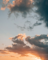 Fototapeta na wymiar beautiful sky with a sunset