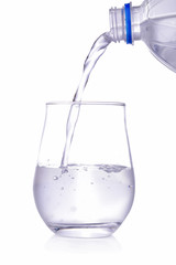 glass of water isolated on white background.