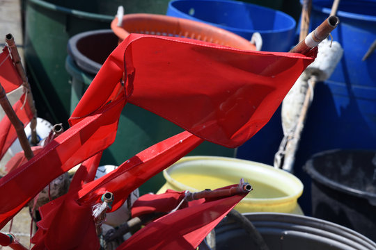 Colorful fishing equipment