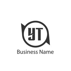 Initial Letter YT Logo Template Design