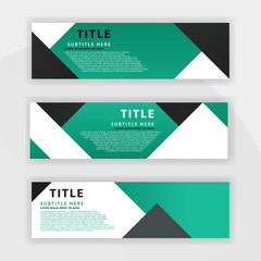 second Benner set is color dark green, suitable for professional companies. designed to be online like benner websites, advertisements and can be printed onto cards, flyers, brochures and others