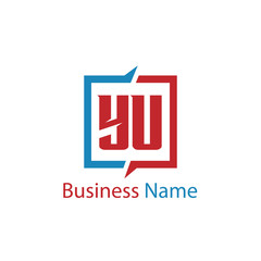 Initial Letter YU Logo Template Design