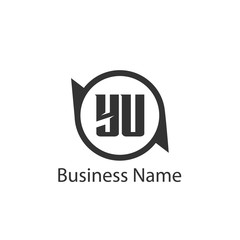 Initial Letter YU Logo Template Design