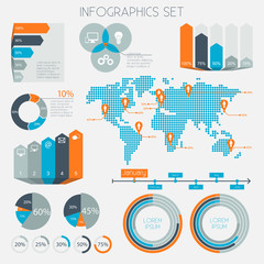 Infographic Elements Set - Data Analysis, Charts, Graphs - vector EPS10