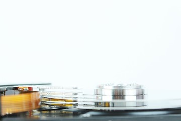 Inside of a hard disk of personal computer