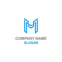 Modern M letter initial logo.