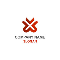 Fototapeta premium Unique X letter initial logo.