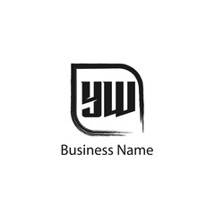 Initial Letter YW Logo Template Design
