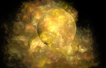 Naklejka na ściany i meble Abstract fractal texture with circle. Fantasy fractal texture. Digital art. 3D rendering. Computer generated image.
