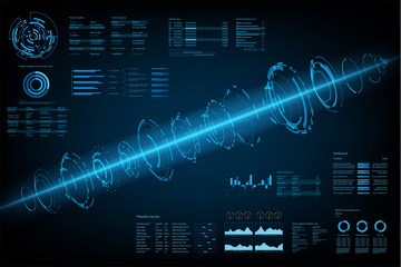 HUD panel Ui Business.Futuristic abstract technology background.icon symbol circuit.vector and illustration