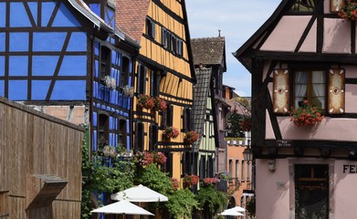 Colorful Timber Frame Houses, Riquewihr, France