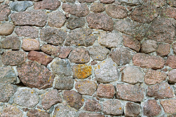Wall of large stones. Texture of  stone. Background with stones.