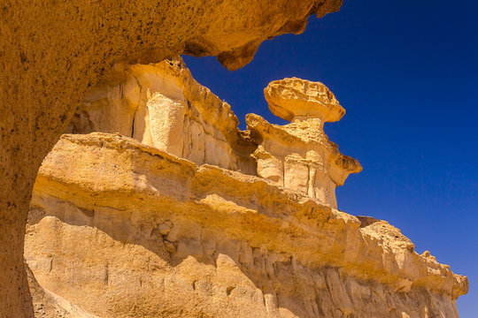 Bolnuevo Mazarron eroded sandstones in Murcia spain