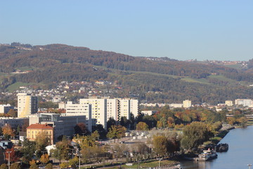Fototapeta na wymiar Linz Urfahr Panorama