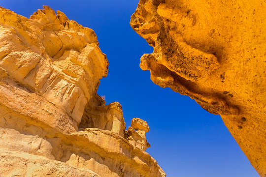 Bolnuevo Mazarron eroded sandstones in Murcia spain