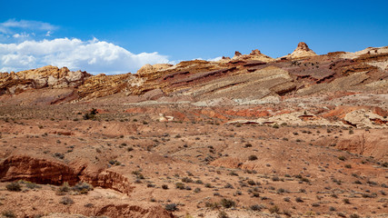 Landscape of the San Rafael Swell at the north in of Capitol Reef National Park is a fascinating desert landscape