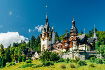 Fototapeta na wymiar Peles Palace In Sinaia City Of Romania