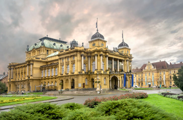 Obraz premium Croatian National Theatre in Zagreb. Croatia