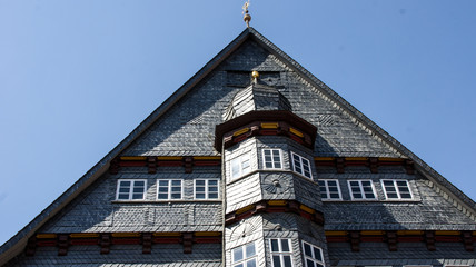 Obraz premium Schieferfassade im Harz