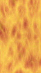 Abstract Fire Background with Flames. Wall of Fire. Glare on the water. 3D illustration