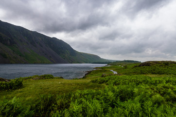 View of Whin Rigg by the Wastwater Lake in the Lake District, Cumbria, England