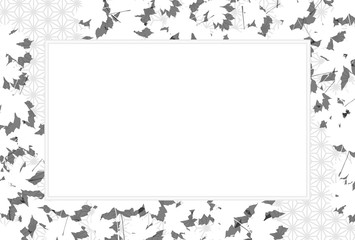 #Background #wallpaper #Vector #Illustration #design #Image #Japan #china #Asia #free_size #背景 #壁紙 #ベクター #イラスト #無料 #無料素材 #バックグラウンド #フリー素材 #和風素材 #日本 和風背景素材,秋のイメージ,紅葉,かえでの葉,落葉,枯れ葉,フォトフレーム,コピースペース,,麻葉柄
